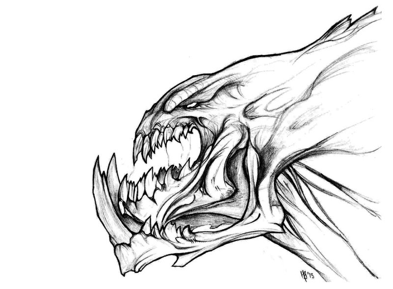 Hydra Dragon Drawing at GetDrawings | Free download