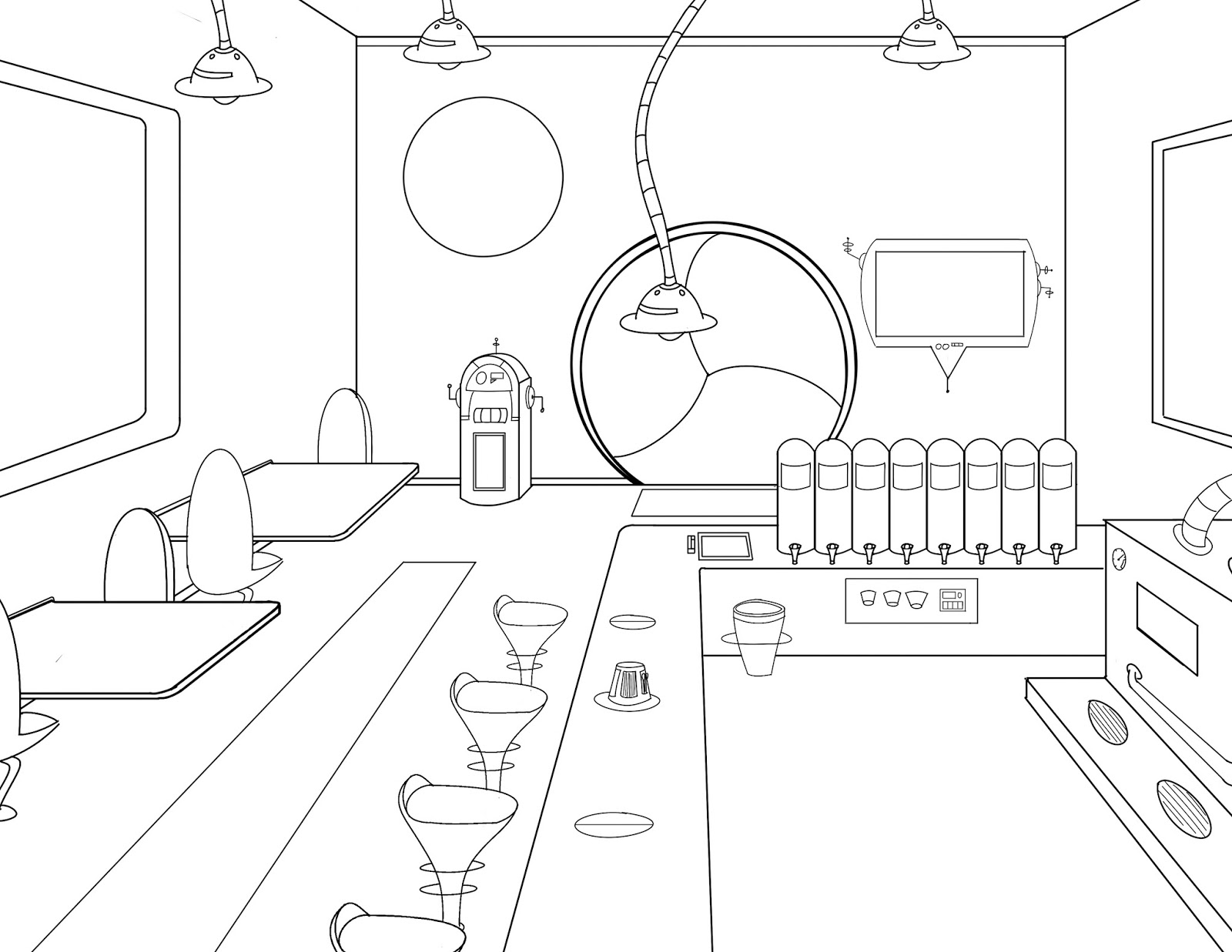 Ice Cream Shop Drawing at Free for