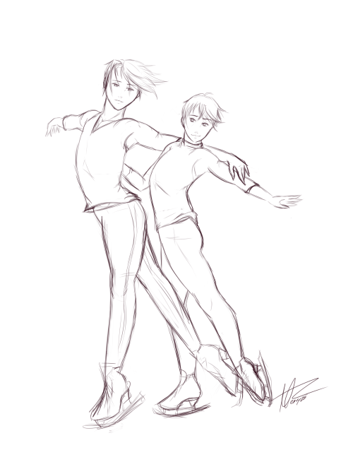 ice skater drawing