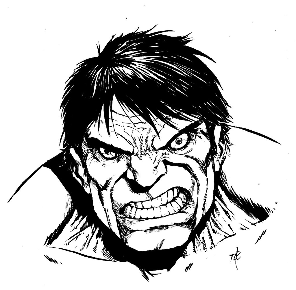 Incredible Hulk Face Drawing At GetDrawings | Free Download