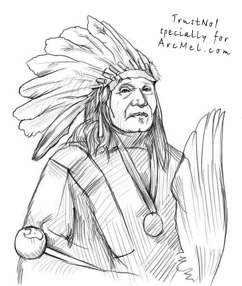 List 95+ Pictures how to draw a native american warrior Excellent