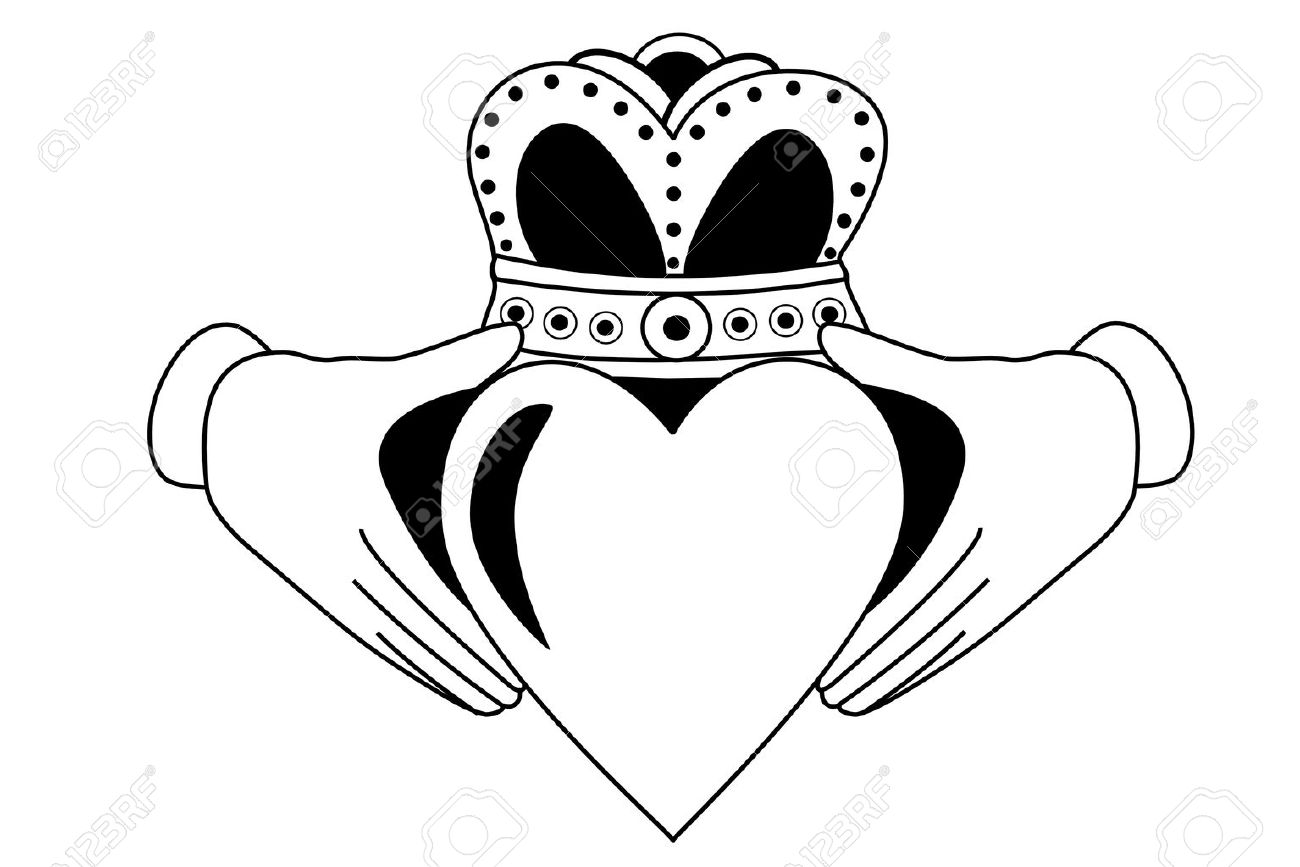 Irish Claddagh Drawing at GetDrawings | Free download