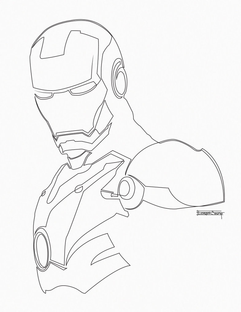 Iron Man Outline Drawing at GetDrawings | Free download