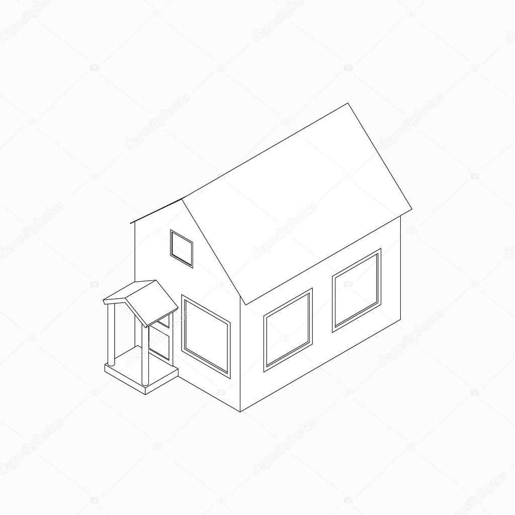 Isometric House Drawing at GetDrawings Free download