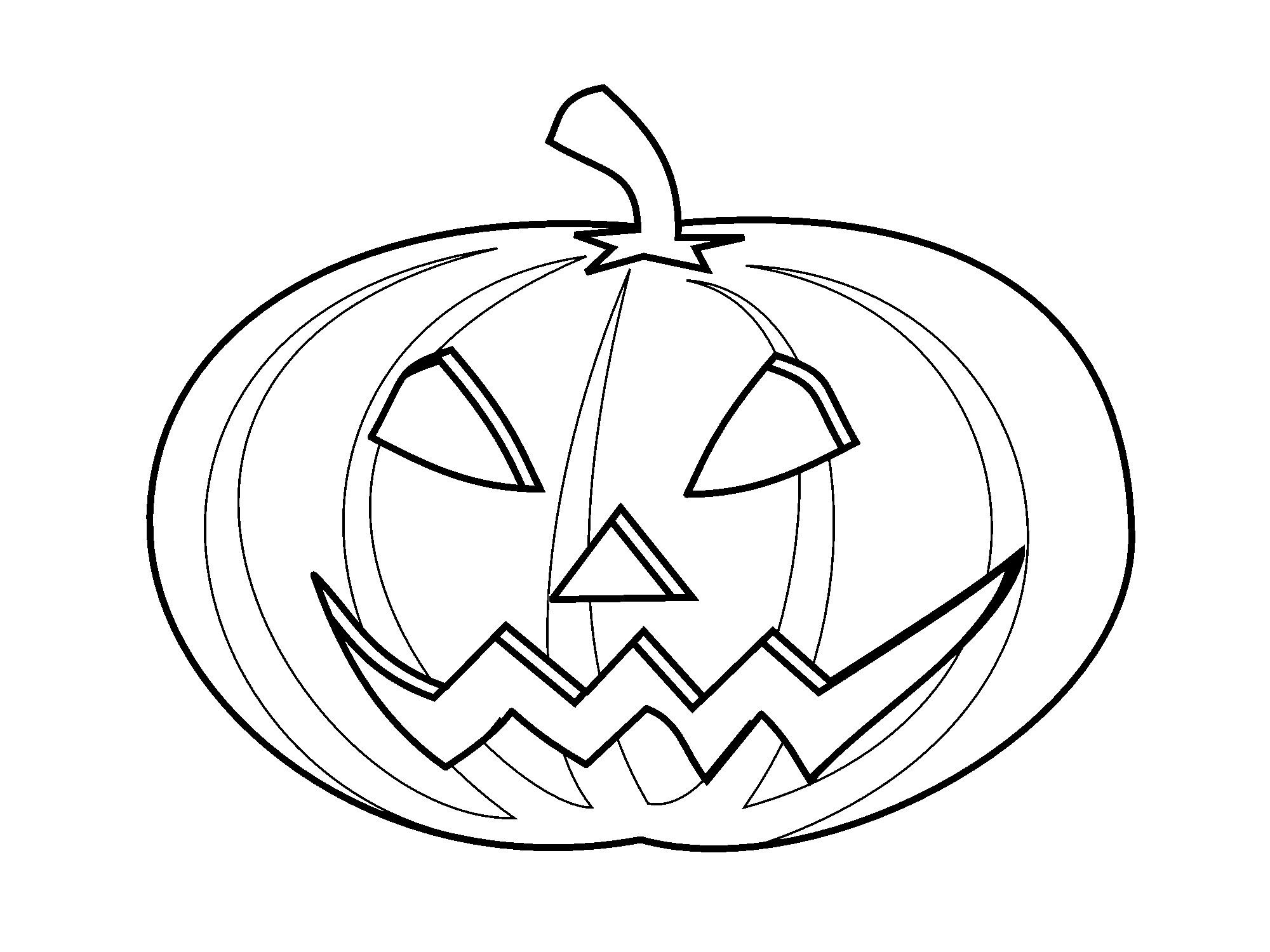 happy jack o lantern coloring pages