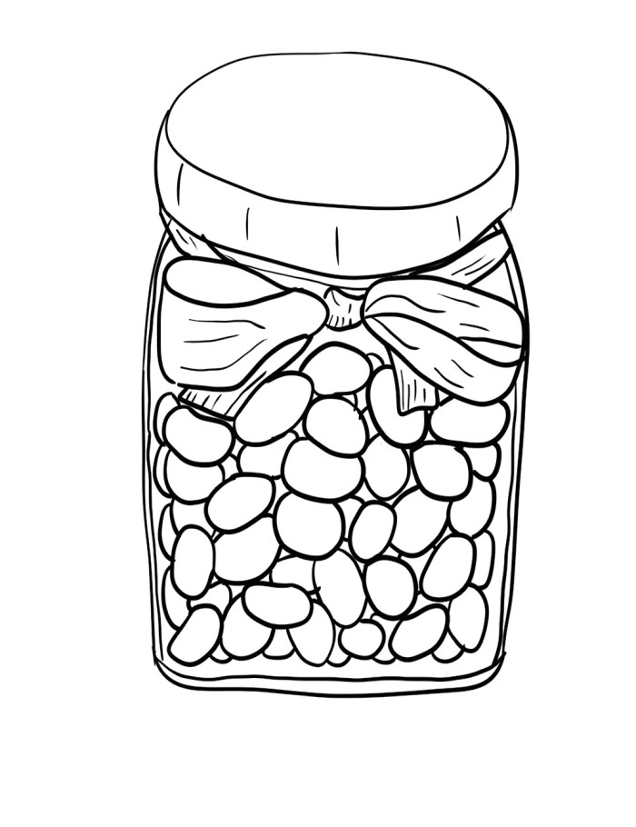 jar of beans clipart