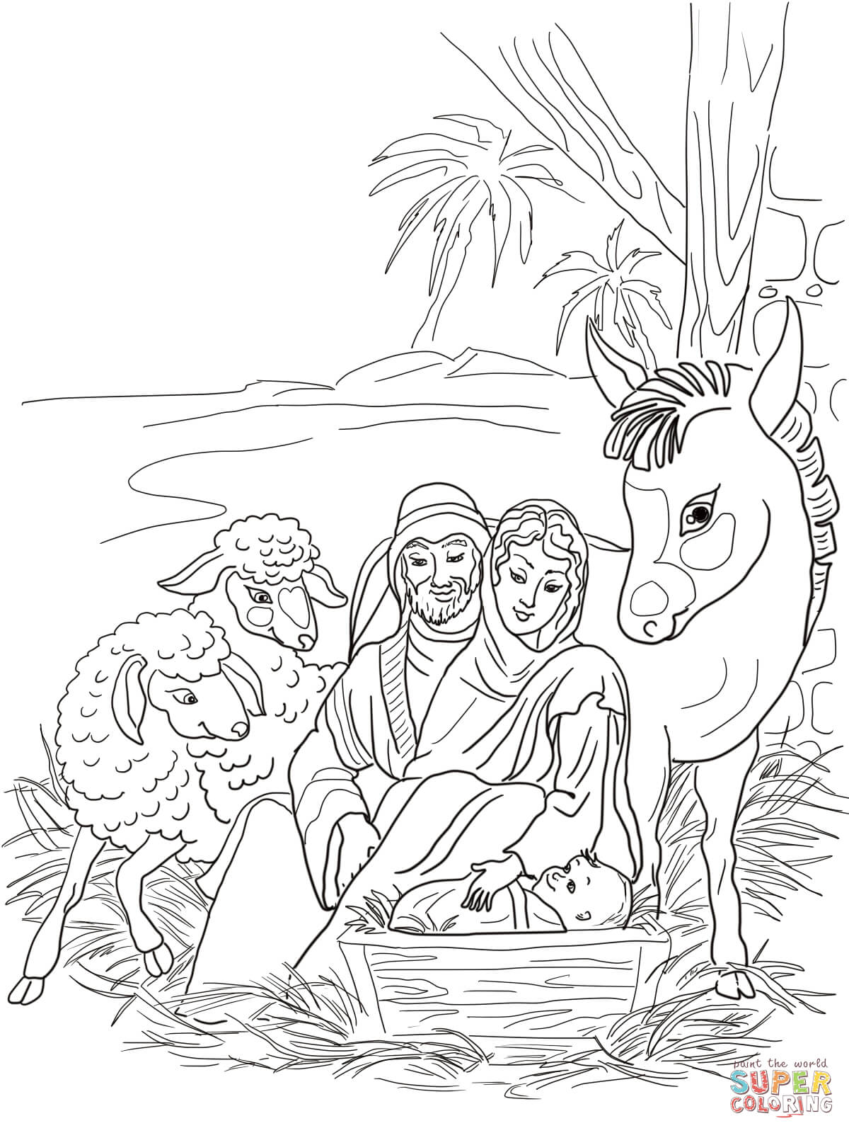 Jesus Manger Drawing at GetDrawings | Free download