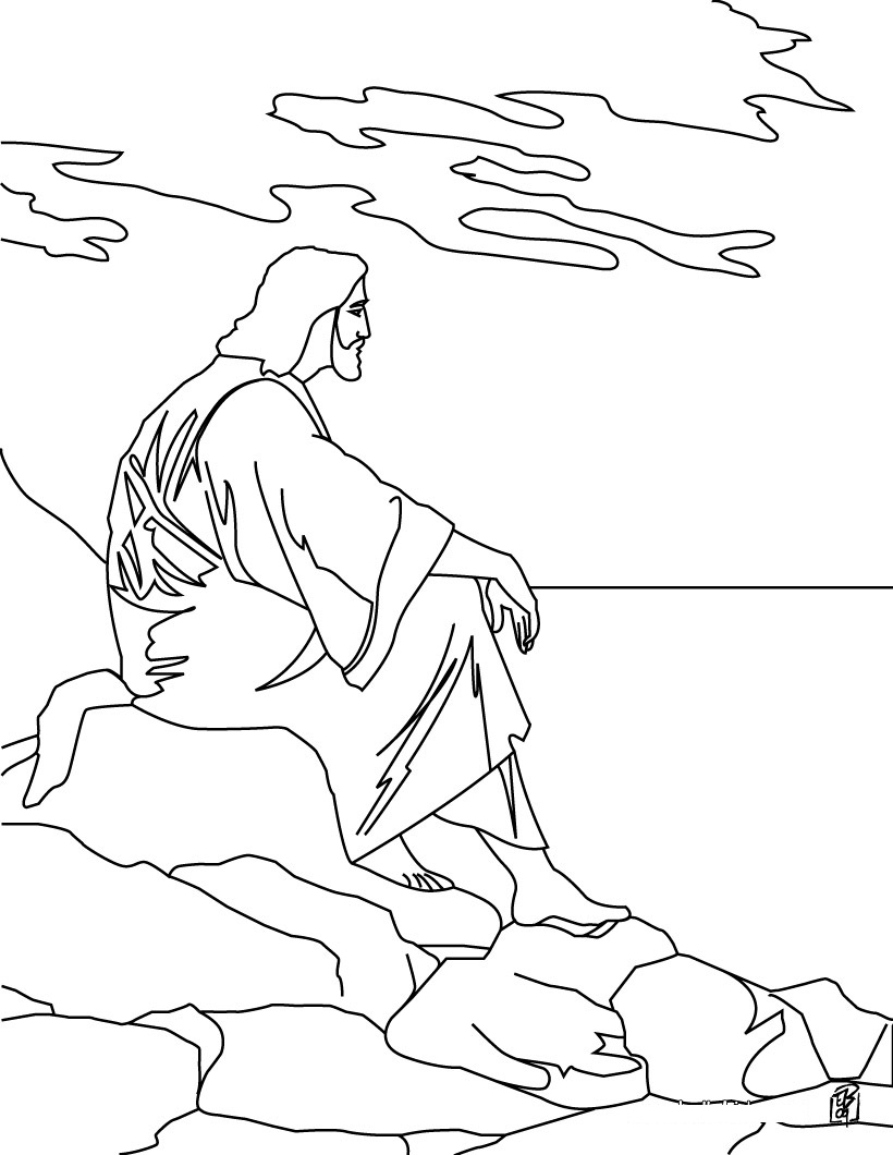 Jesus Outline Drawing At Getdrawings Free Download 7352