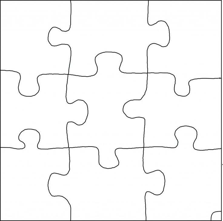 6 Piece Puzzle Template
