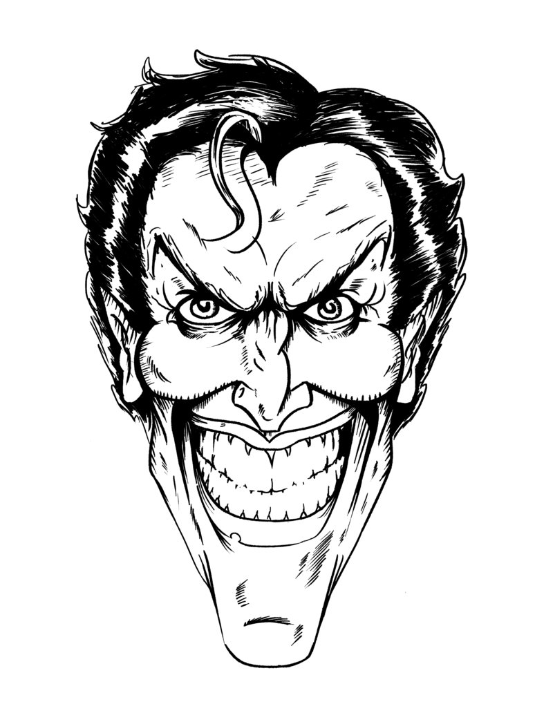 Joker Face Drawing at GetDrawings | Free download