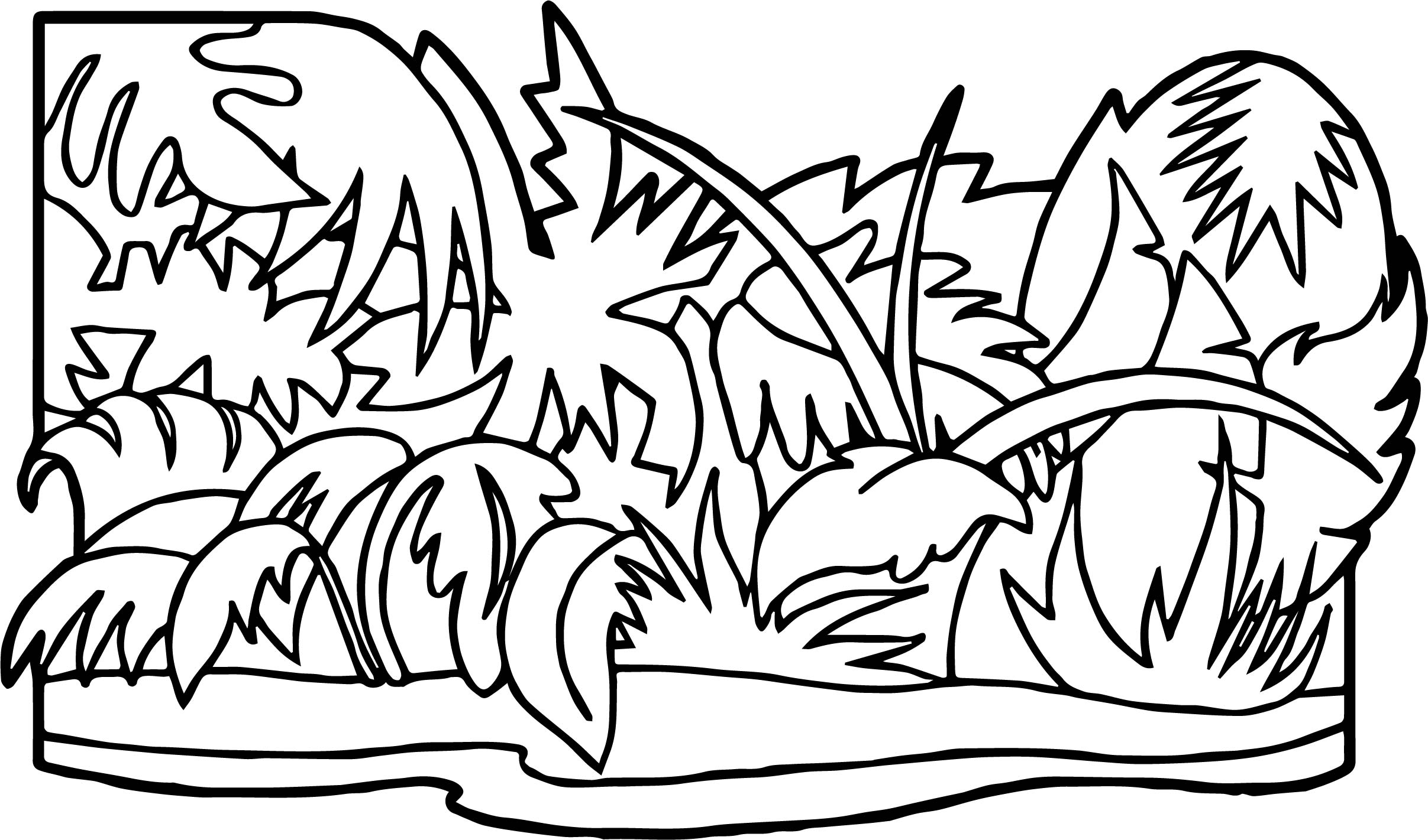 Jungle Leaves Pages Coloring Pages