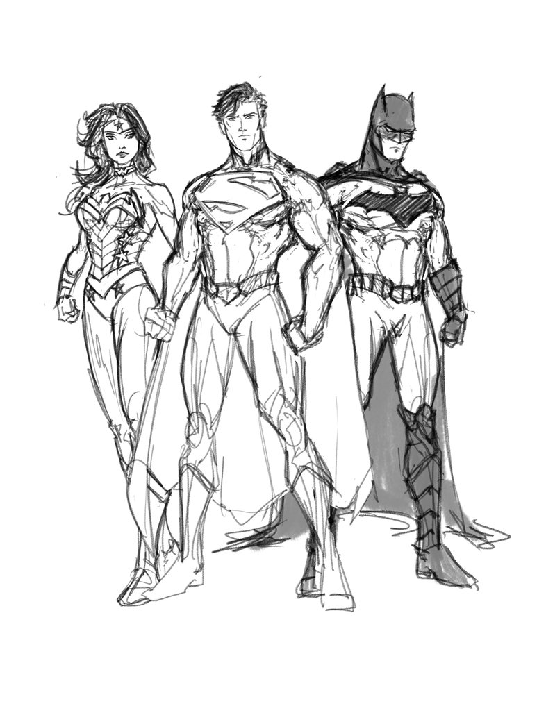 Justice League Drawing at GetDrawings Free download