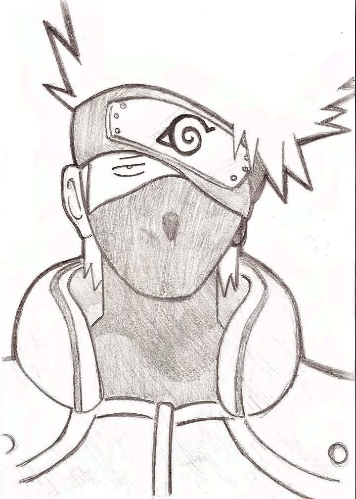 Kakashi Hatake Sketch Easy Anime Kakashi Naruto Drawing Easy Bodewasude
