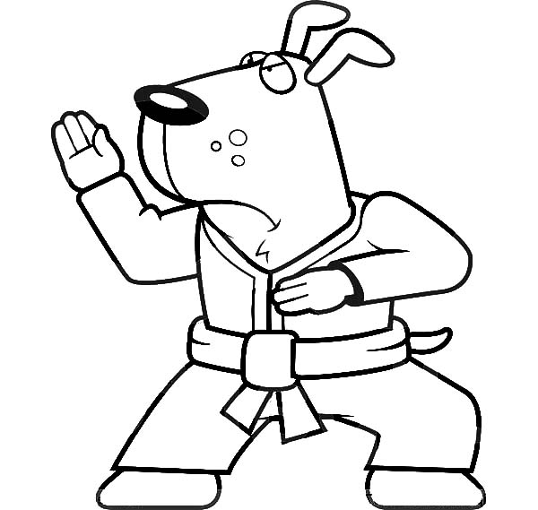 karate Dog | Karate dog, Karate martial arts, Coloring pages