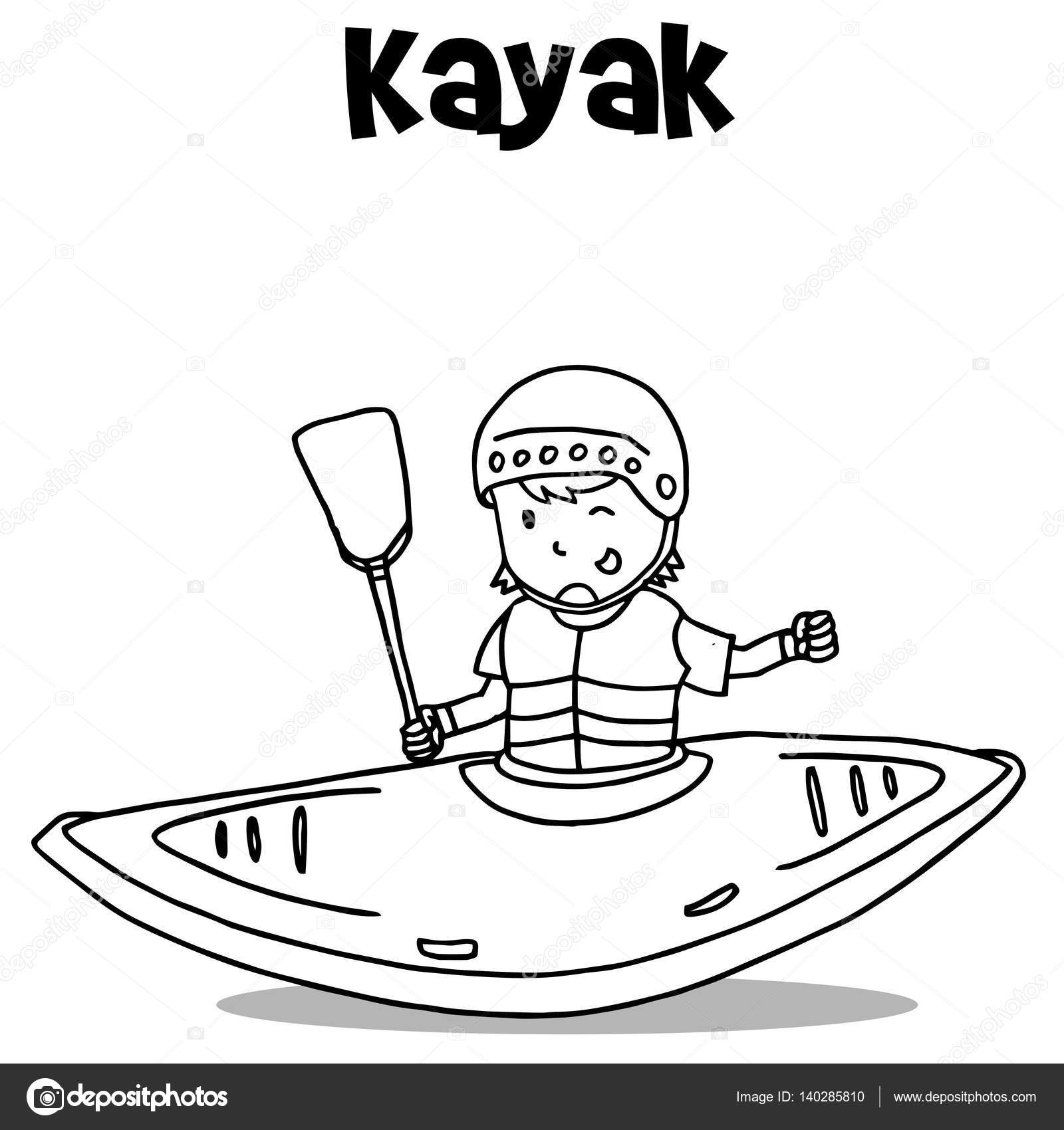 Kayak Drawing at GetDrawings | Free download