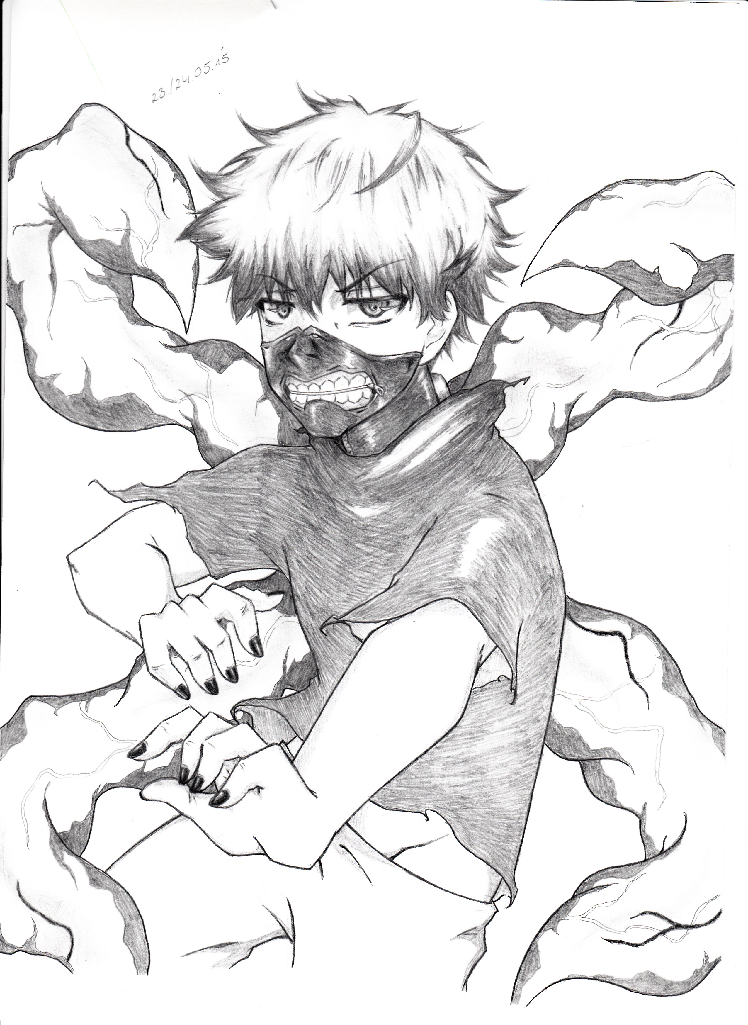 kaneki drawing full body