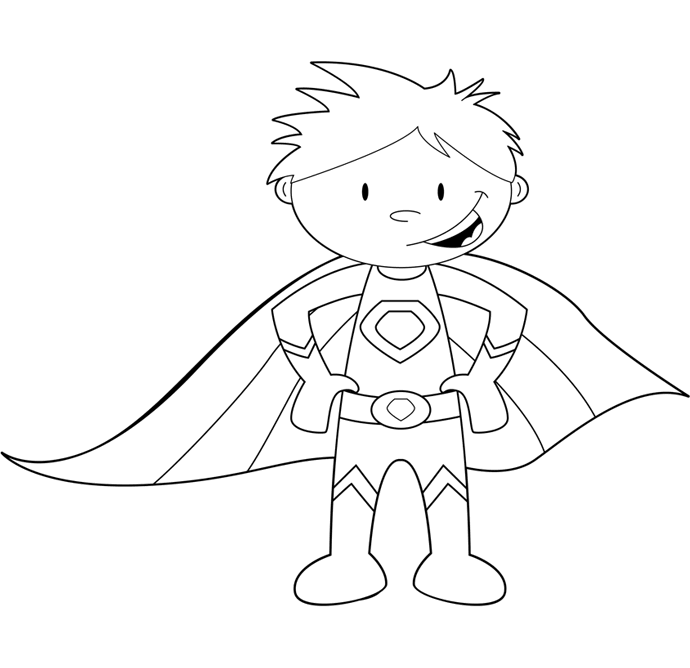 Kid Superhero Drawing at GetDrawings | Free download