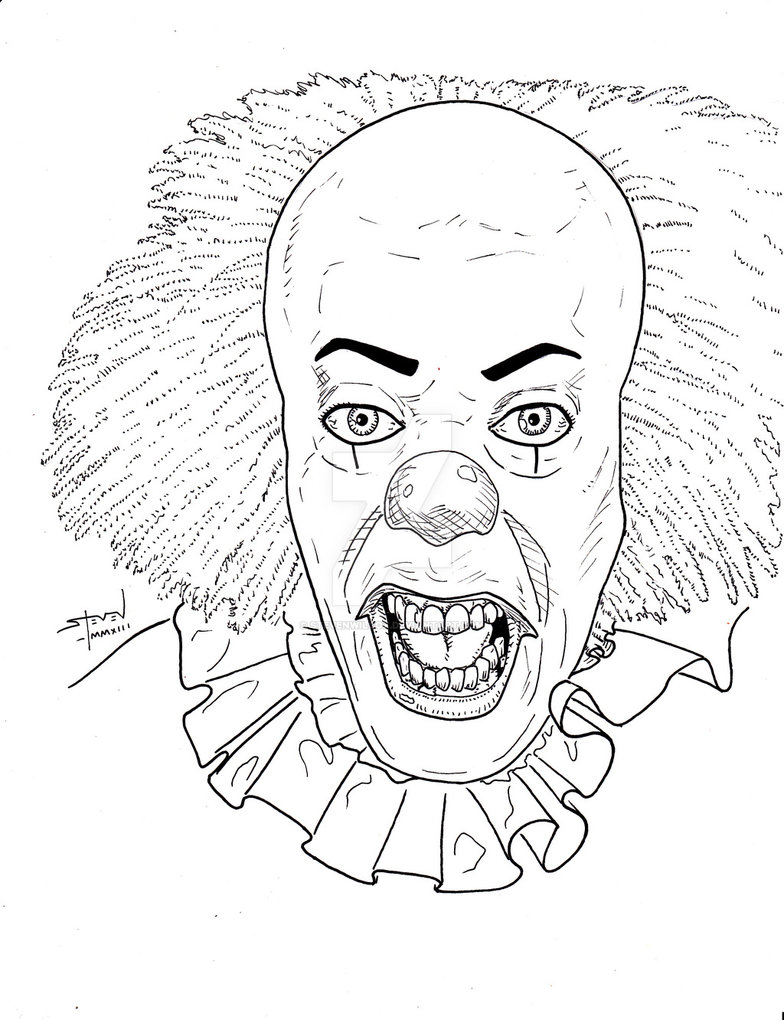 Killer Clown Drawing at GetDrawings Free download