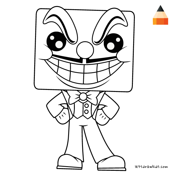 600x600 How To Draw King Dice Chibi Cuphead Step By Step Tutorials.
