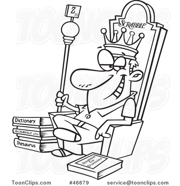 Throne King Sitting Cartoon Drawing Scrabble Getdrawings Leishman Ron Sketc...