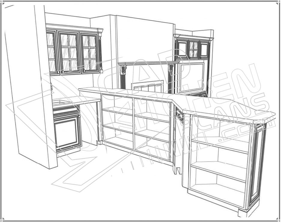 Kitchen Autocad Drawing at GetDrawings | Free download