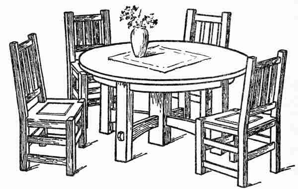 a stick figure standing behind a kitchen table drawing