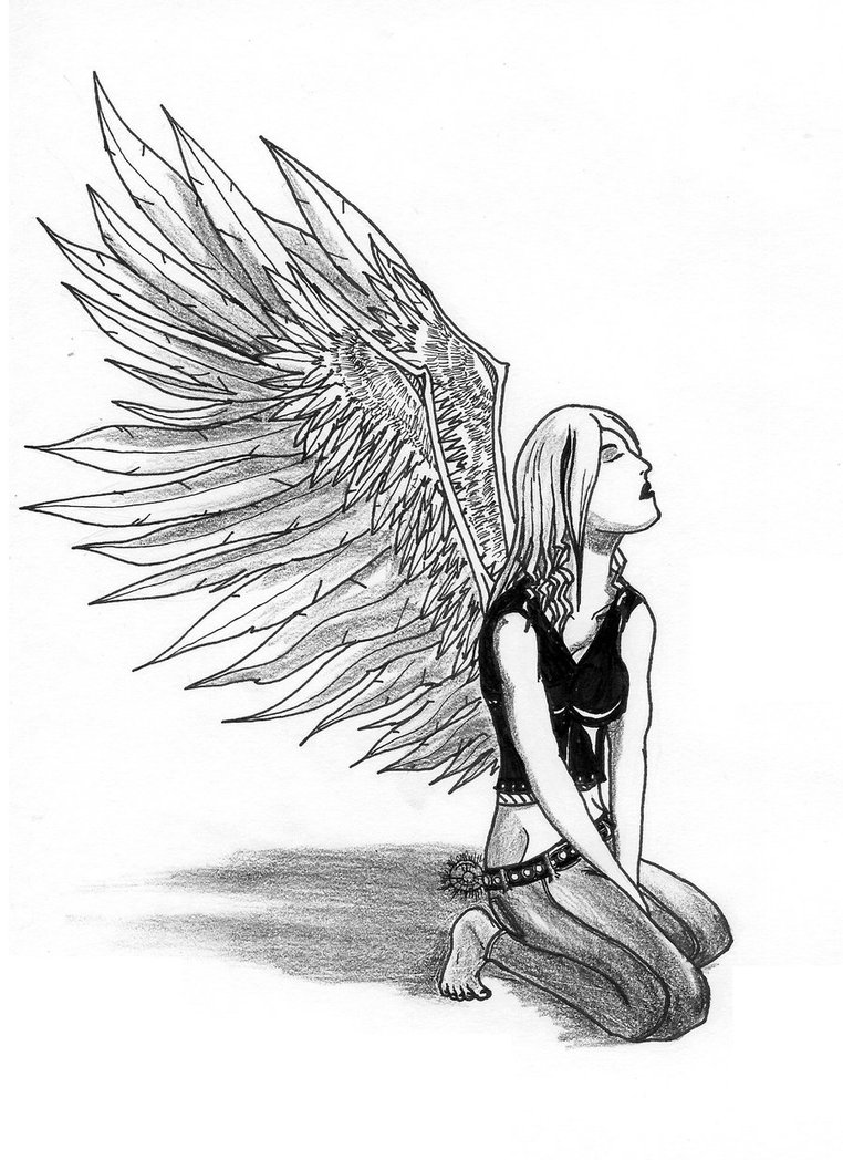 Kneeling Angel Drawing at GetDrawings Free download