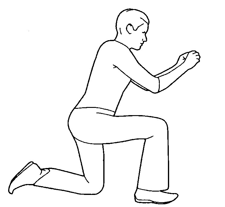 kneeling person sketch