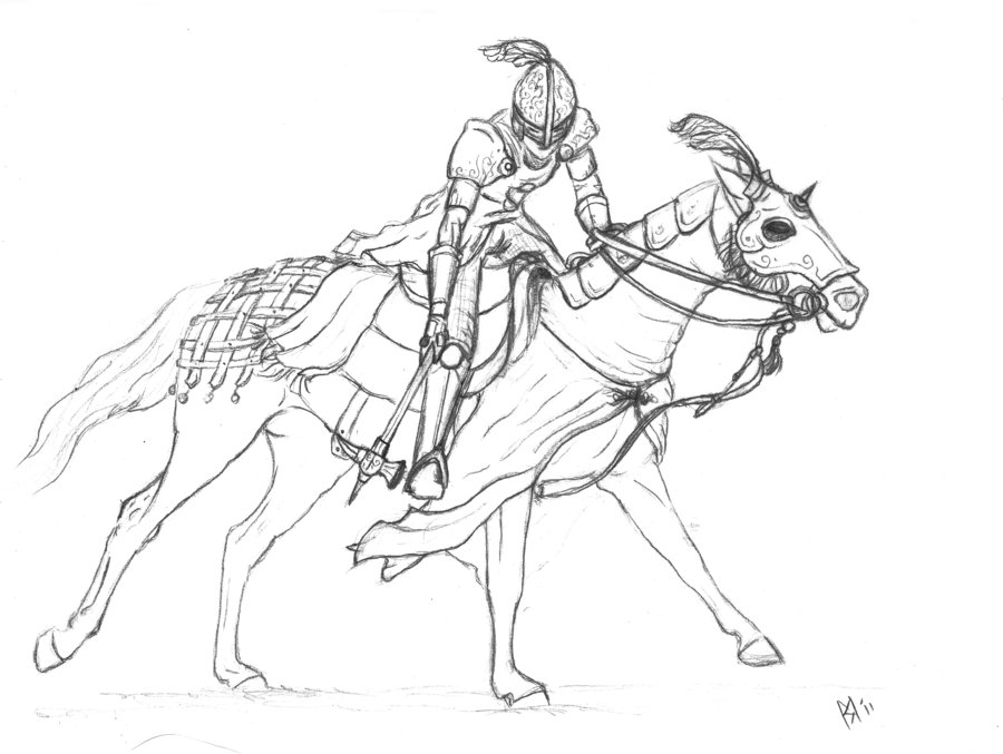 Knight On A Horse Drawing at GetDrawings Free download