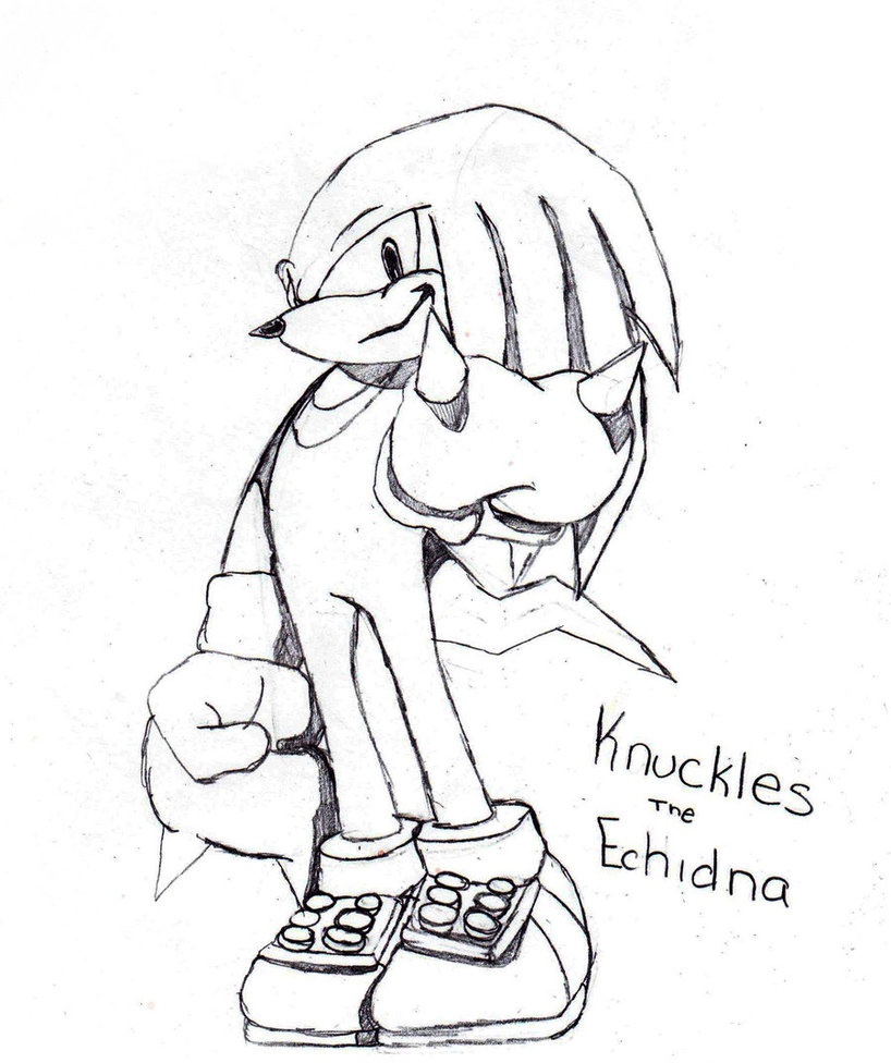 How To Draw Knuckles The Echidna From Sonic X Printable Step By Step