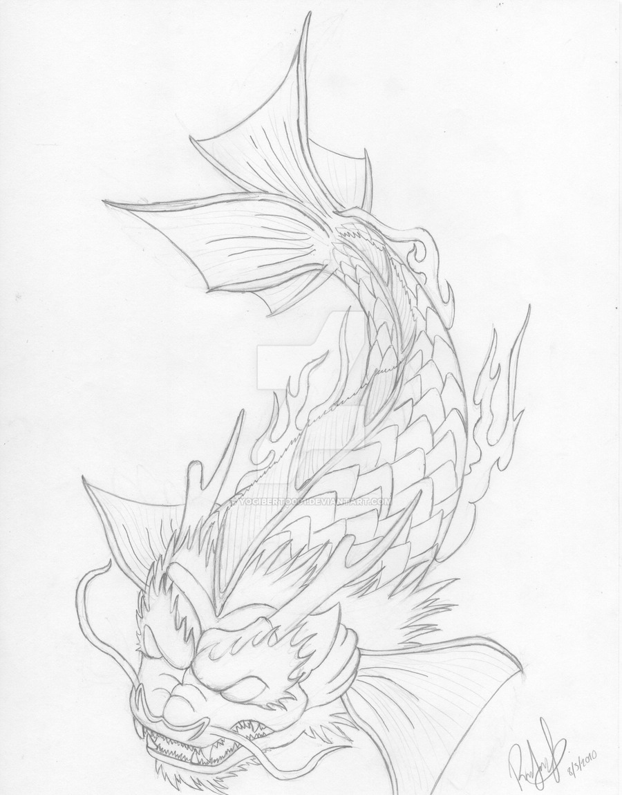 Koi Dragon Drawing at GetDrawings Free download