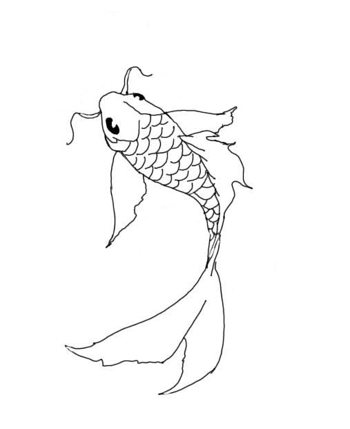 Koi Fish Drawing Simple at GetDrawings | Free download