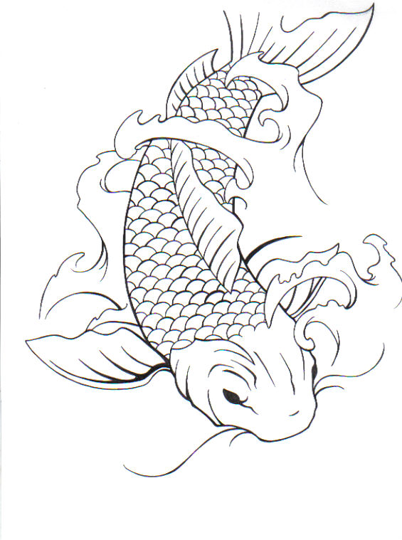 Koi Fish Drawing Simple at GetDrawings | Free download