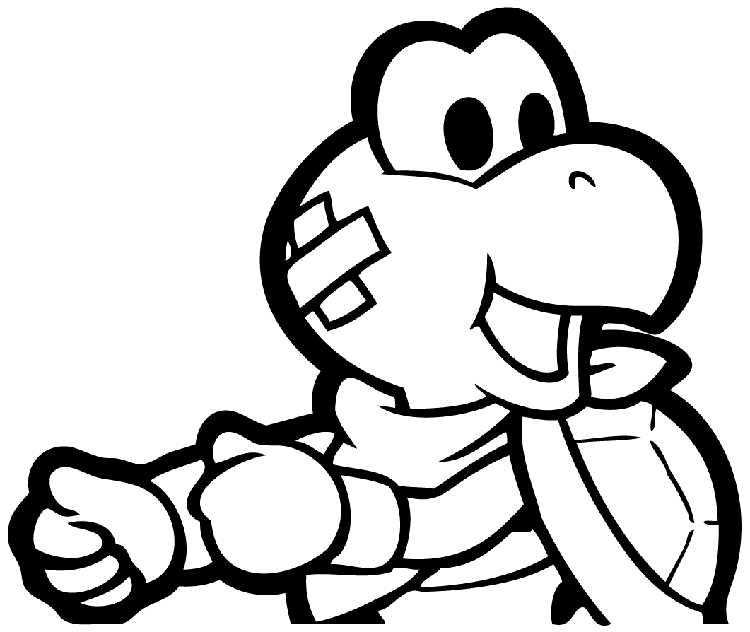 Koopa Troopa Drawing Pages Coloring Morton Jr Mario Larry Paper Hip Hop Lud...