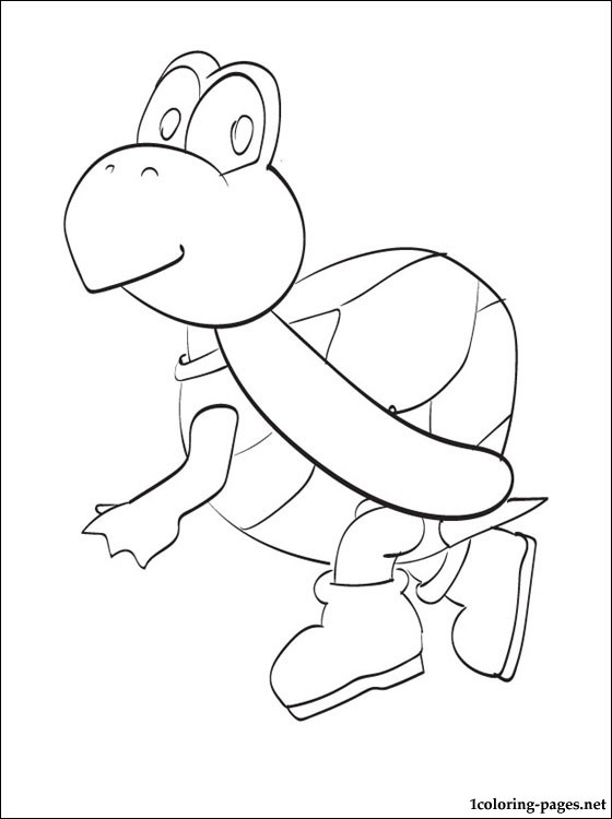 Koopa Mario Troopa Coloring Pages Drawing Super Printable Getdrawings Drawi...