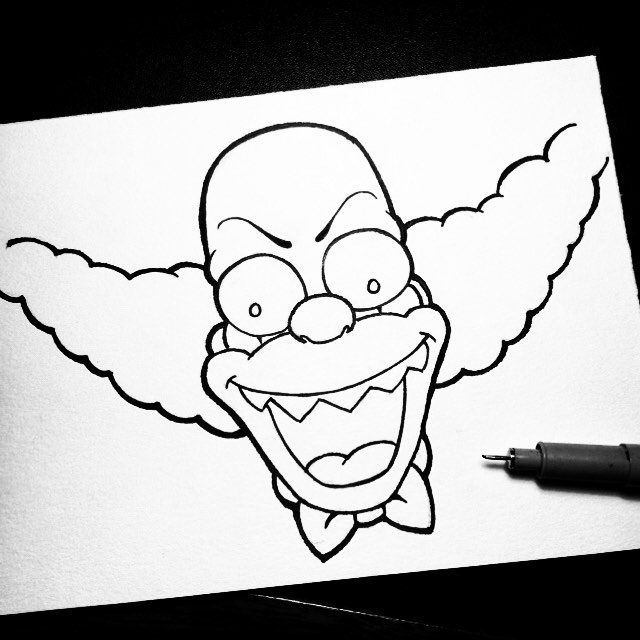 Krusty The Clown Drawing at GetDrawings Free download