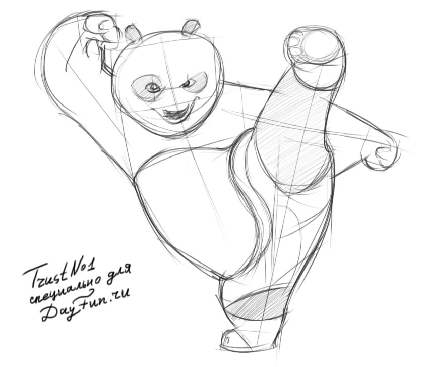 Kung Fu Panda Drawing at GetDrawings | Free download