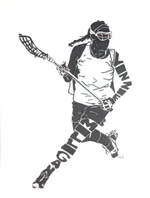 simple lacrosse stick drawing