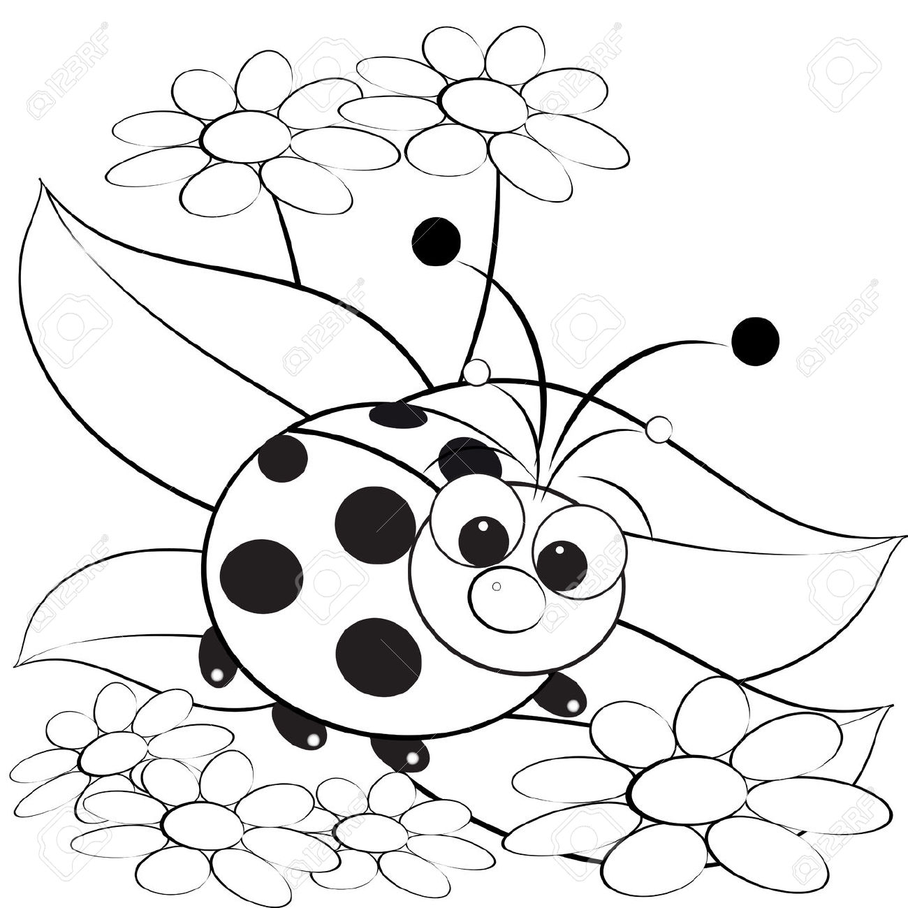 Kids Coloring Ladybug Coloring Pages
