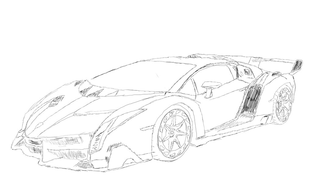 Lamborghini Car Drawing at GetDrawings | Free download