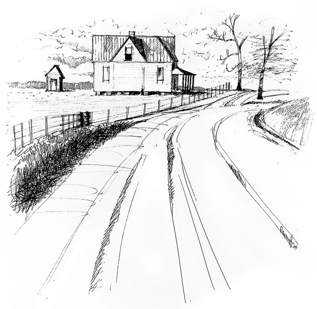 Landscape Line Drawing at GetDrawings Free download