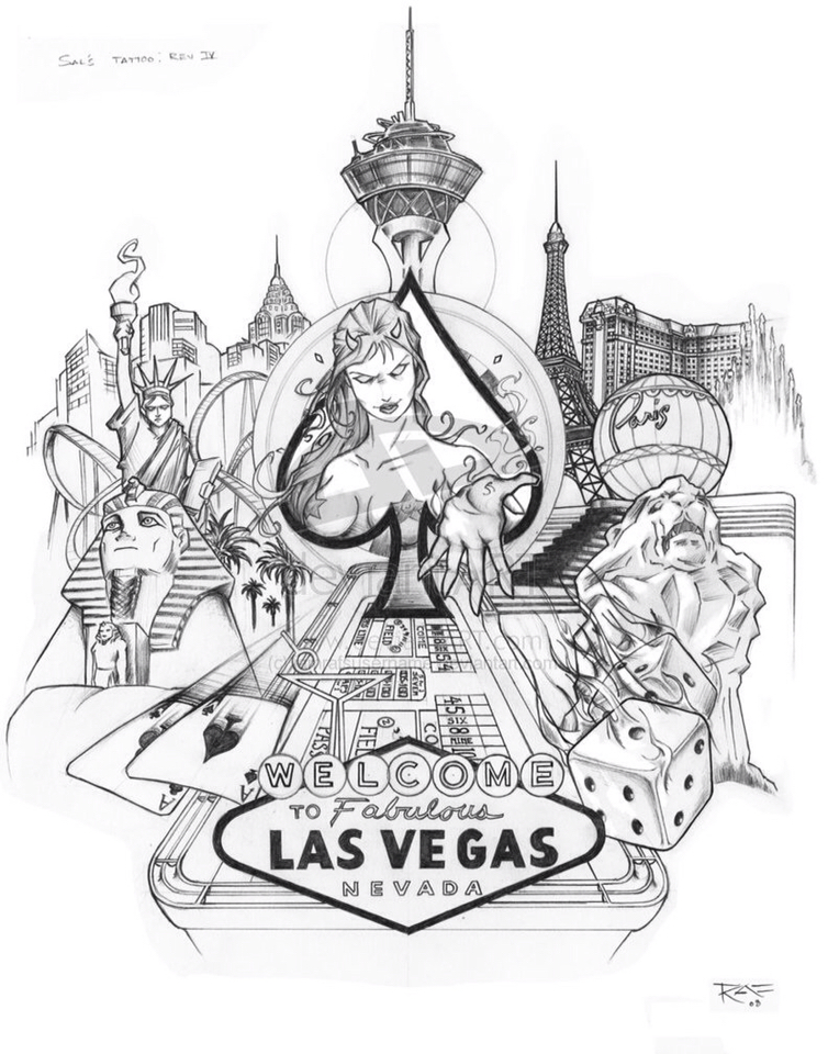 Las Vegas Drawing at GetDrawings | Free download