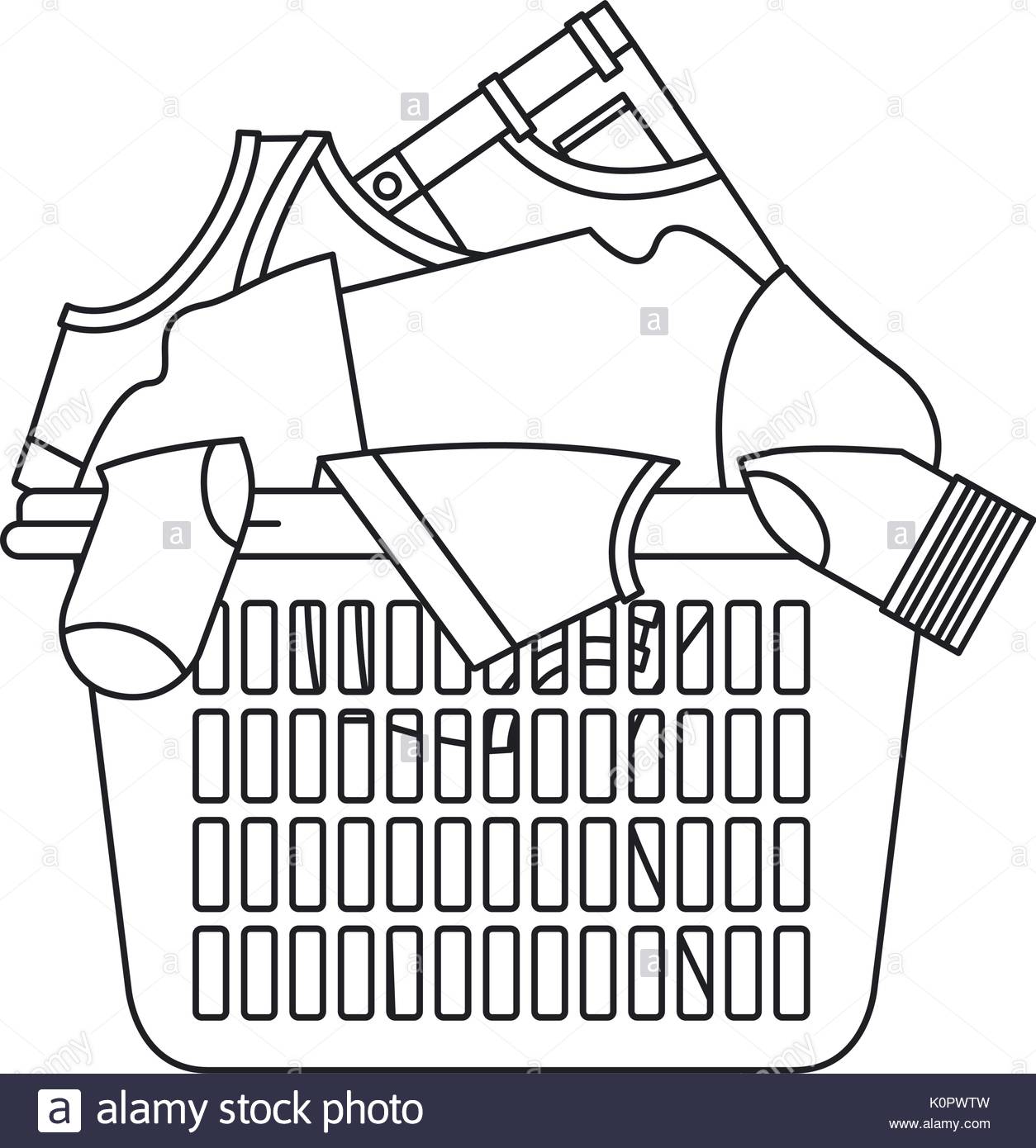 Laundry Basket Drawing at GetDrawings Free download