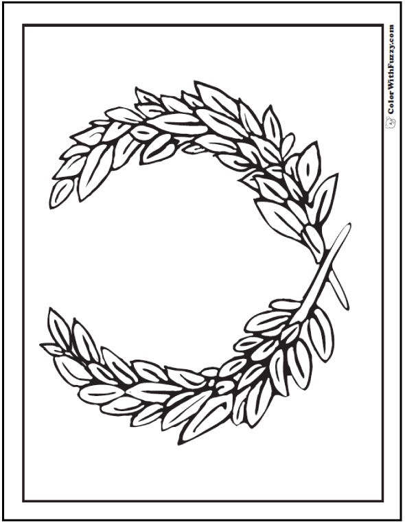 Laurel Wreath Drawing at GetDrawings | Free download