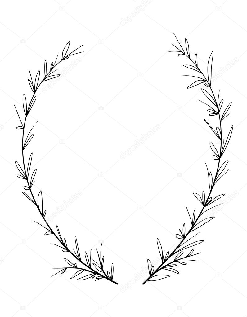 Laurel Wreath Drawing at GetDrawings  Free download