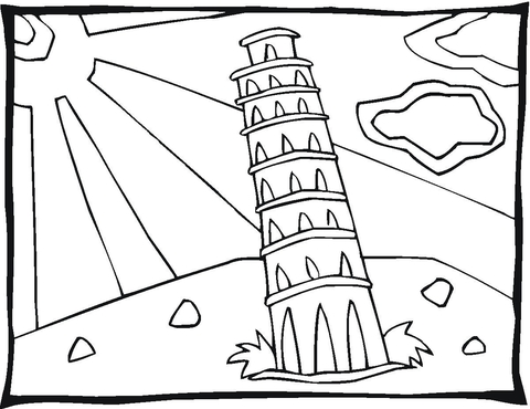 Leaning Tower Of Pisa Drawing
