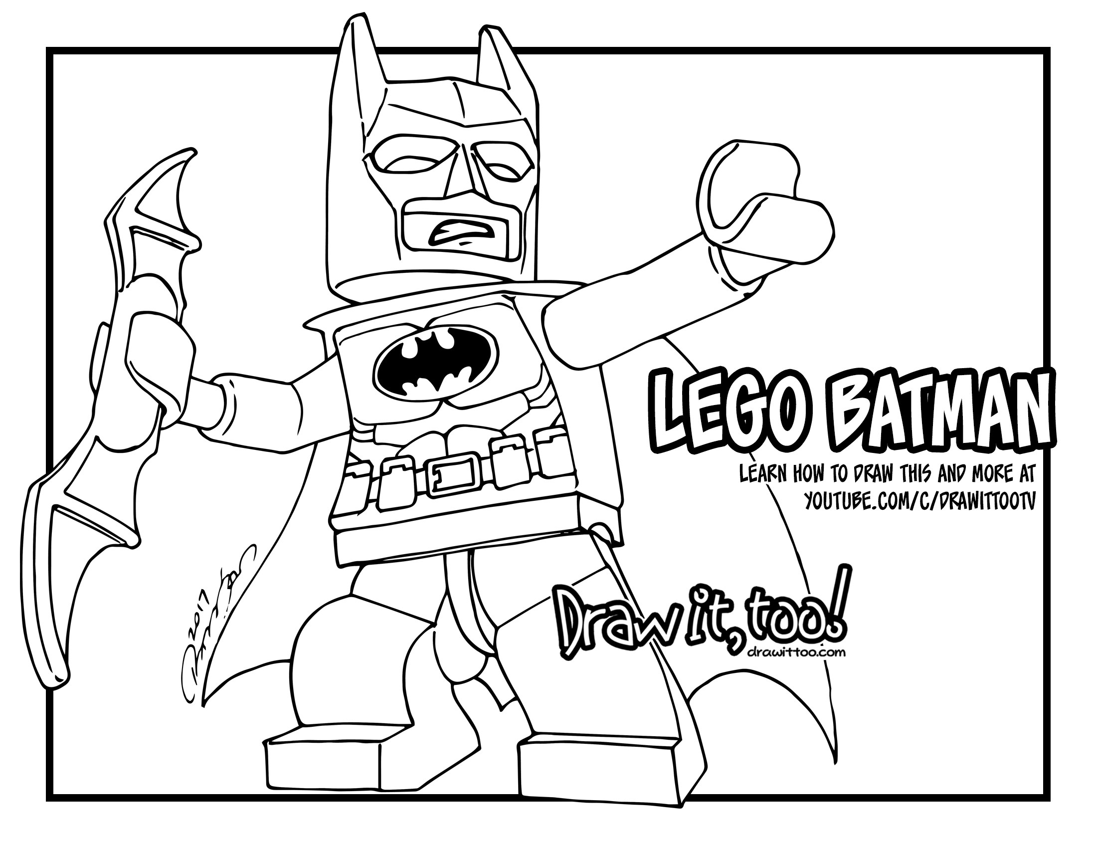 Lego Batman Drawing At GetDrawingscom Free For Personal Use Lego