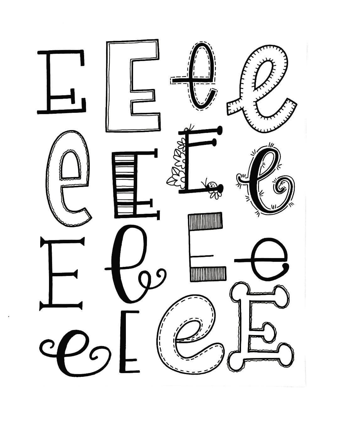 E Alphabet Drawing At Georgina Crosby Blog
