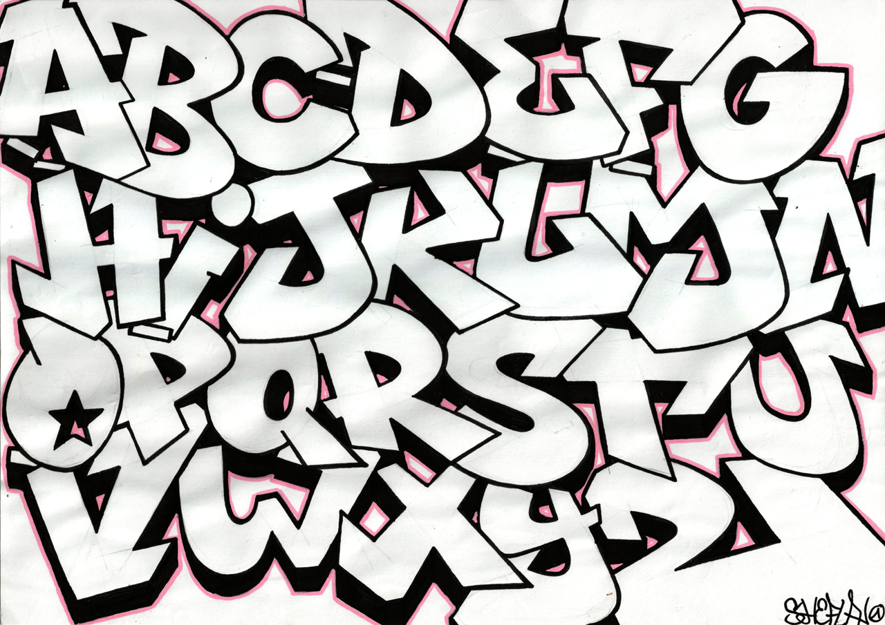 Letters Of The Alphabet In Graffiti Drawing At GetDrawings Free Download