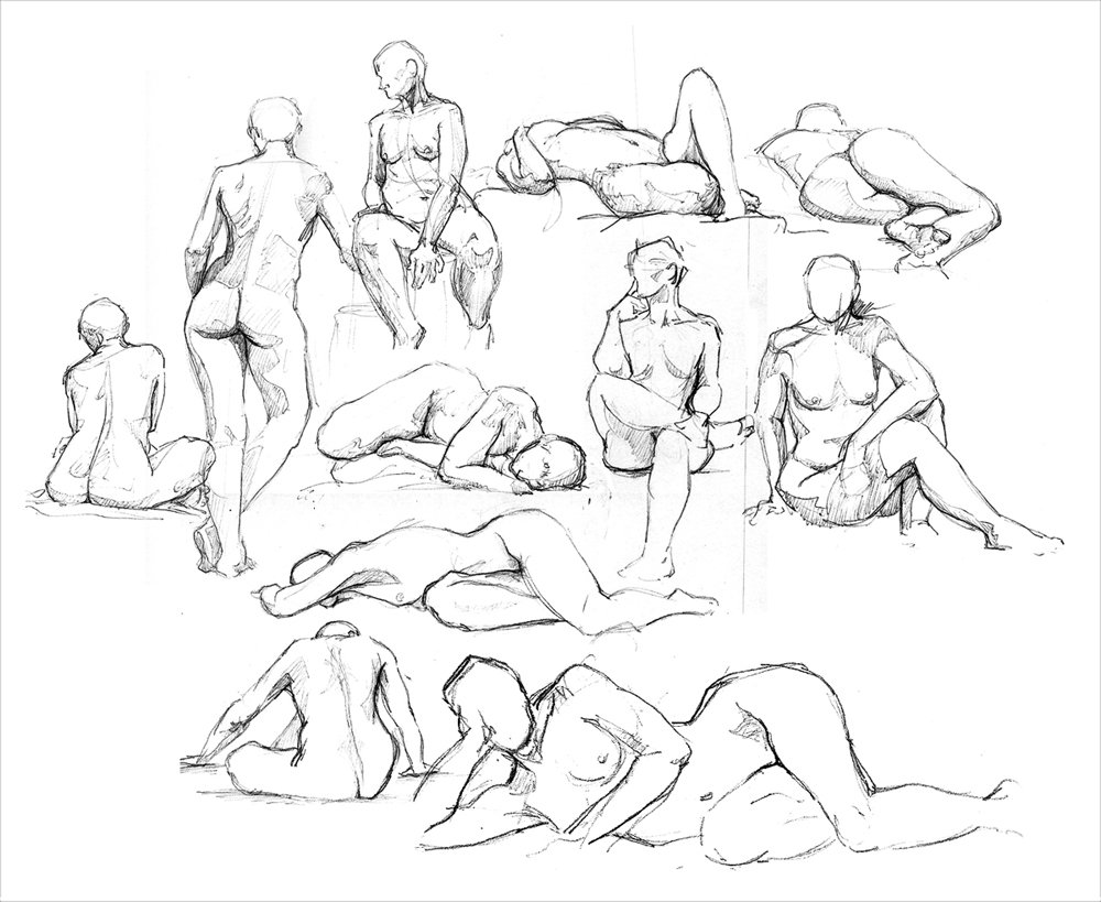 1000x819 Life Drawing Sketches By Adlovett